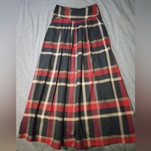 Plaid pleated skirt
